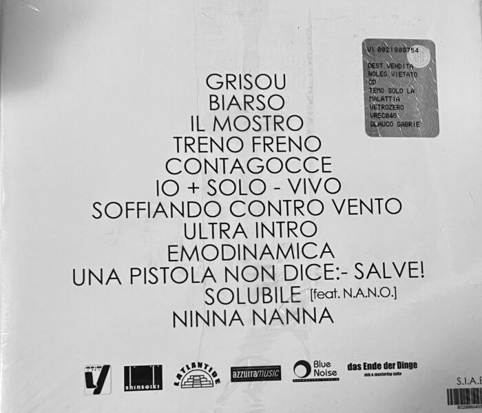 VETROZERO ► Temo solo la malattia (CD, 2011)