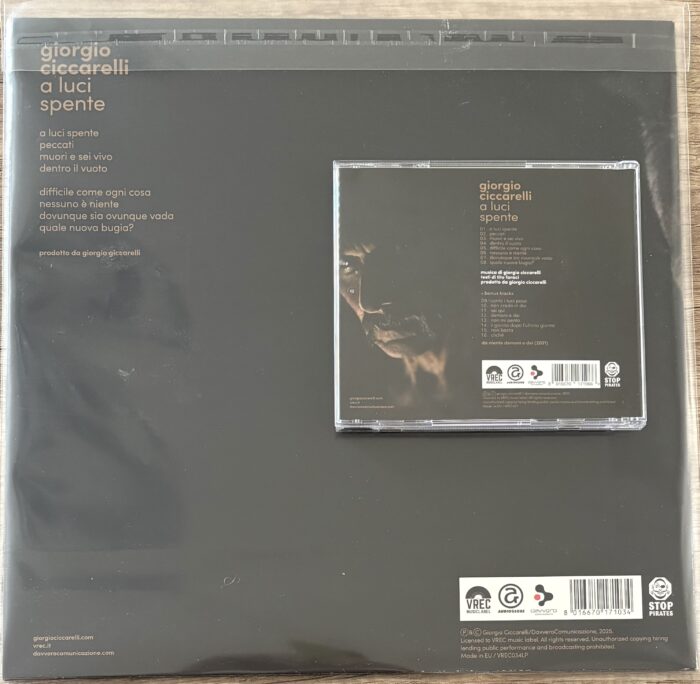 GIORGIO CICCARELLI - A luci spente (CD, LP, ESCLUSIVA GOLD 2025)