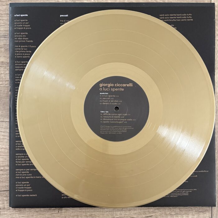 GIORGIO CICCARELLI - A luci spente (CD, LP, ESCLUSIVA GOLD 2025)