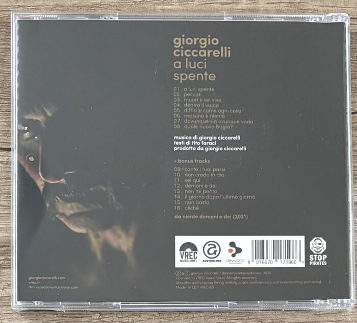 GIORGIO CICCARELLI - A luci spente (CD, LP, ESCLUSIVA GOLD 2025)